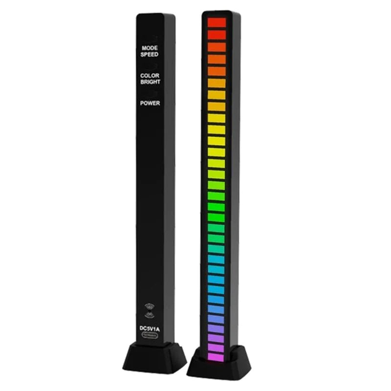 Car LED Smart Rhythmic Jump Atmosphere Lamp Music Induction Decorative RGB Music Light Bar Atmosphere Light Music Light