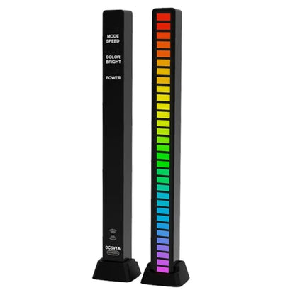 Car LED Smart Rhythmic Jump Atmosphere Lamp Music Induction Decorative RGB Music Light Bar Atmosphere Light Music Light