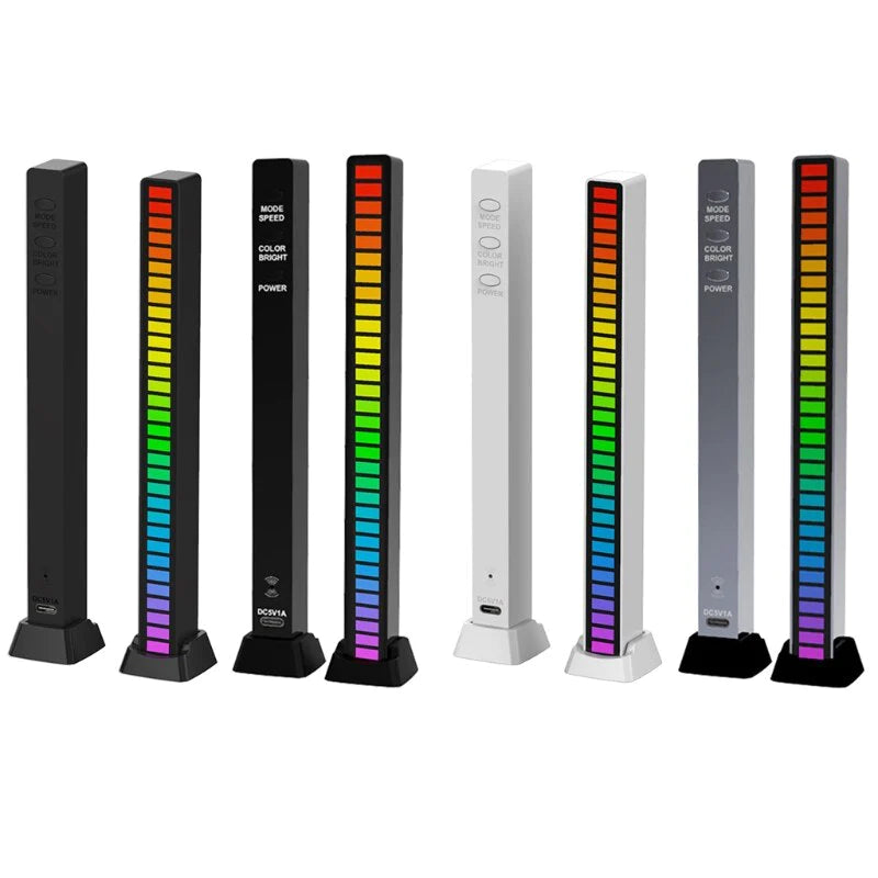 Car LED Smart Rhythmic Jump Atmosphere Lamp Music Induction Decorative RGB Music Light Bar Atmosphere Light Music Light