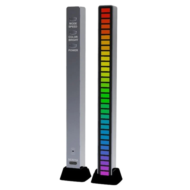 Car LED Smart Rhythmic Jump Atmosphere Lamp Music Induction Decorative RGB Music Light Bar Atmosphere Light Music Light