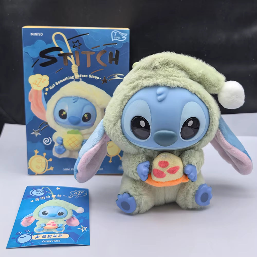 2025Hot Stitch Eat Something before Sleep Series Blind Box Plush Vinyl Toys Cute Doll Labu V3 Mystery Box Bag Pendant Decor Gift