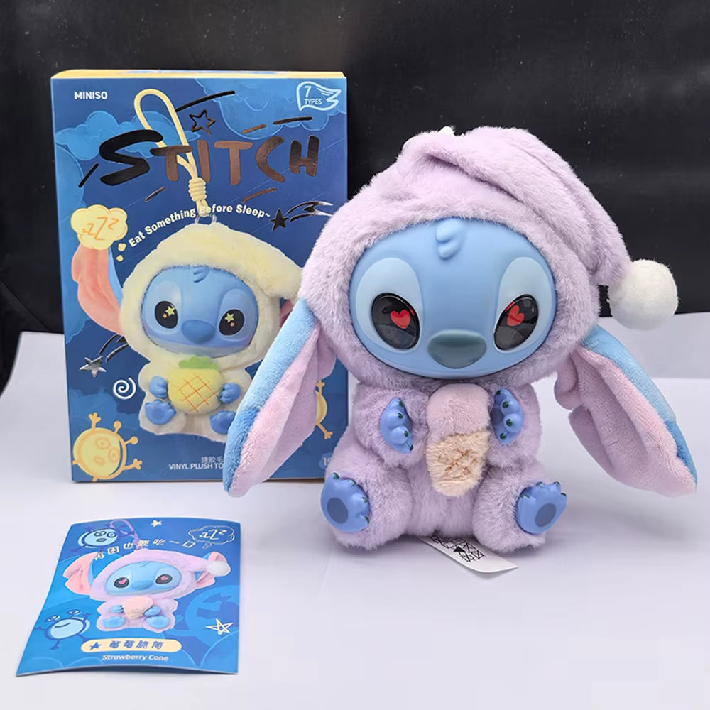 2025Hot Stitch Eat Something before Sleep Series Blind Box Plush Vinyl Toys Cute Doll Labu V3 Mystery Box Bag Pendant Decor Gift