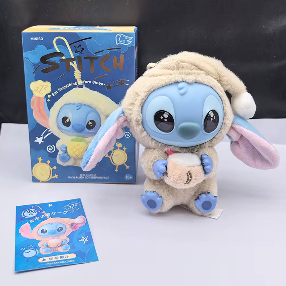 2025Hot Stitch Eat Something before Sleep Series Blind Box Plush Vinyl Toys Cute Doll Labu V3 Mystery Box Bag Pendant Decor Gift